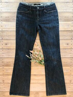 Joe's Jeans Muse Fit Mid Rise Bootcut Jeans Dark Wash 29x32 Pintuck Detail
